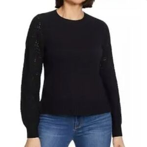 Christian Siriano Midnight XS Lightweight Pointelle Sweater